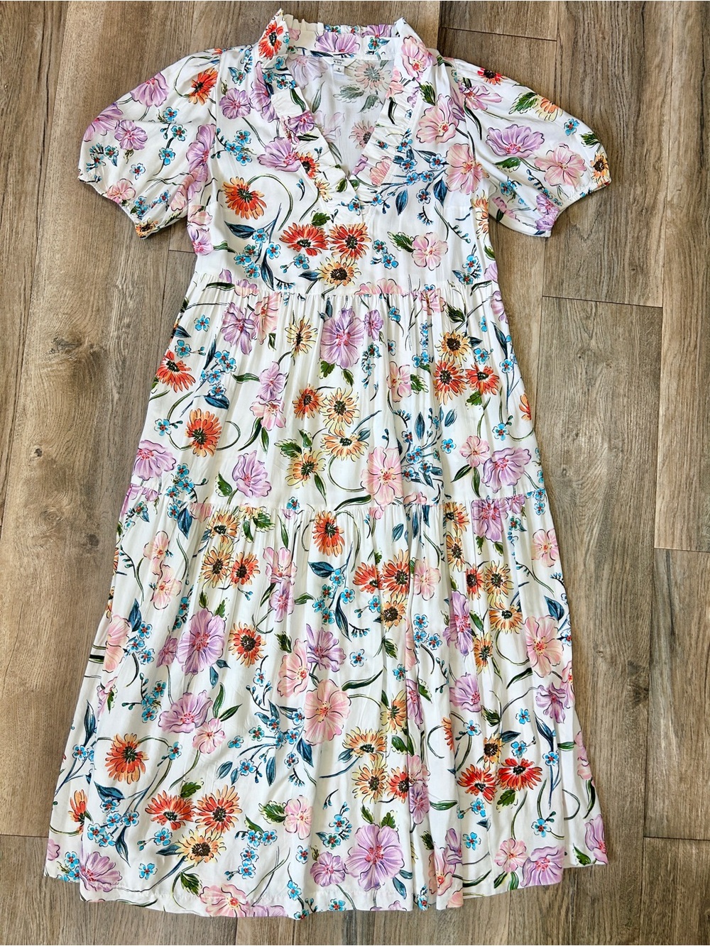 Crown & Ivy Floral Rayon Maxi Dress Small